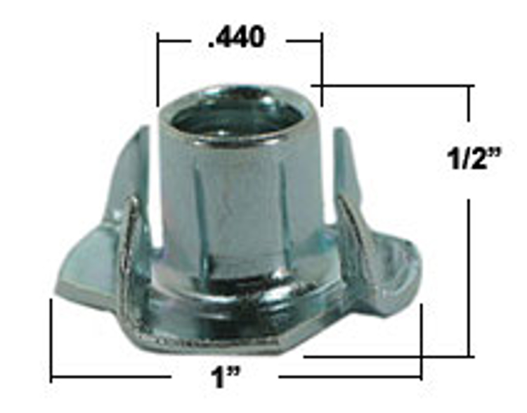 Picture of T-nut STAINLESS STEEL 4-Prong