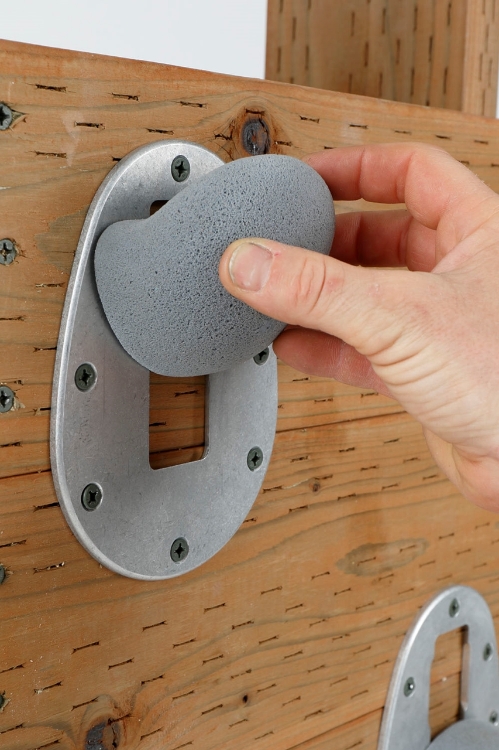 Picture of Removable Climbing Hold with Complete Bracket (One Hold Only With Key and Metal Baseplate Installed)