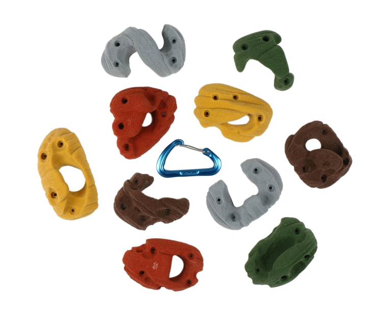 10 Pack Joes Pocket Screw-On l Screw-on Rock Climbing Holds l Assorted Bright Tones 