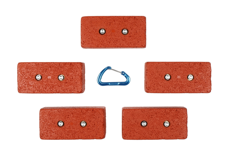 Picture of 2 Bolt Playground Climbing Hold - Brick - 5 Pack