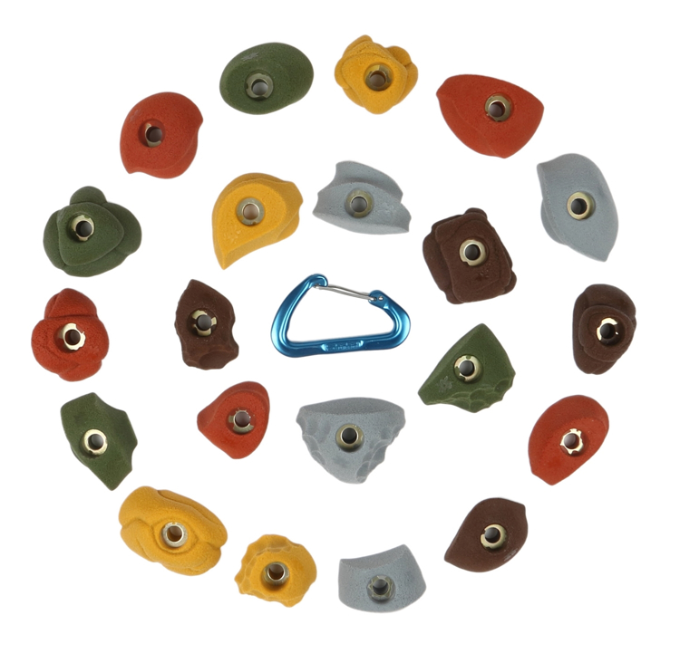 Assorted Earth Tones 5 XL Steep Wall Rails Screw-on | Rock Climbing Holds
