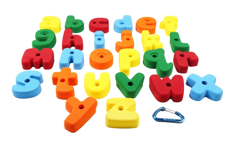 Picture of MEDIUM Sized Letter Shaped Alphabet ABC Climbing Holds (BOLT-ON)