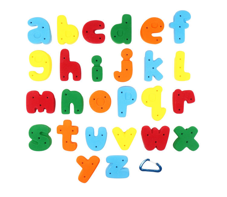 Picture of Medium Sized Letter Shaped Alphabet ABC Climbing Holds (Screw-On)