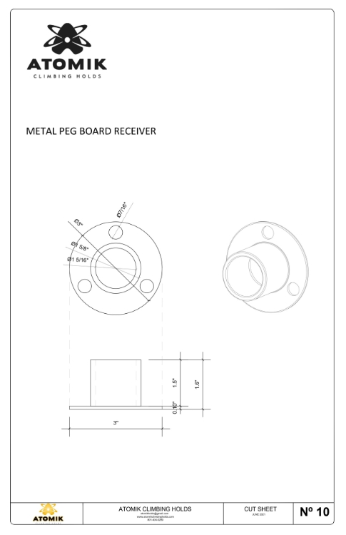 Picture of Metal Peg Board Receiver (ONE ONLY)