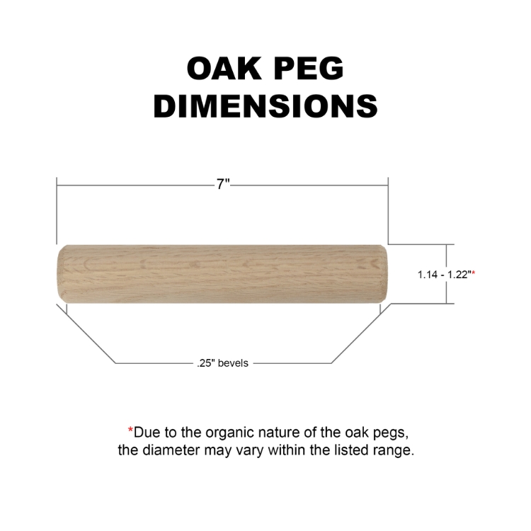 Picture of Oak Peg Board Pegs (Set of 2)