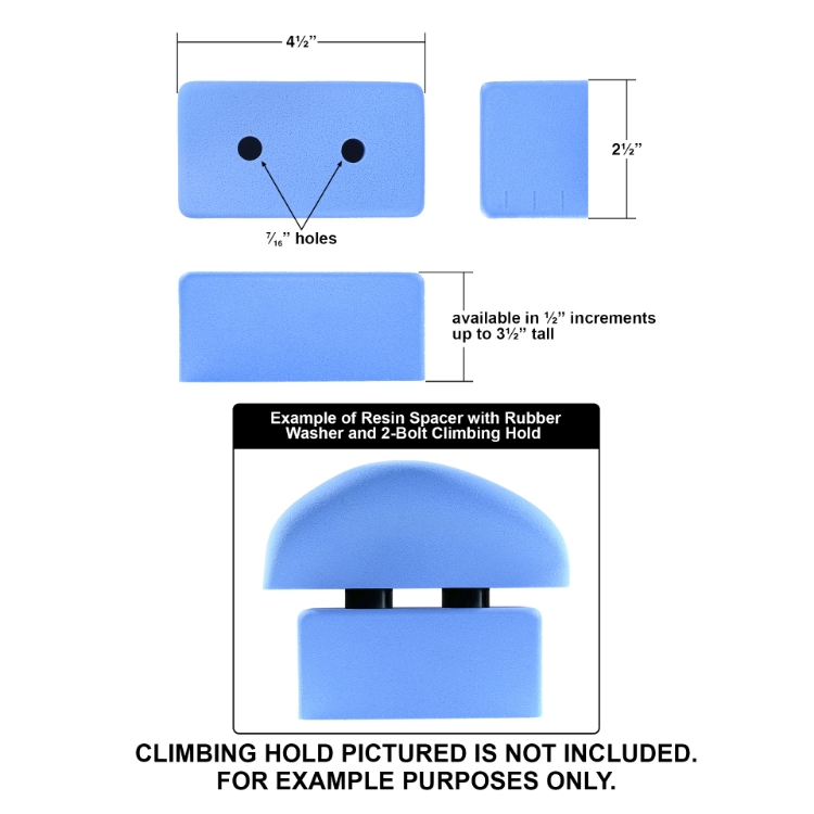 Picture of Resin Spacer for Contractor Grade 2 Bolt PIP Rubber Installation (One Piece Only)
