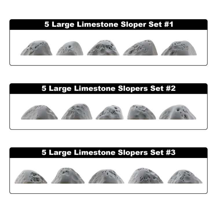 Picture of 5 Large Limestone Slopers (Sets 1 through 3)