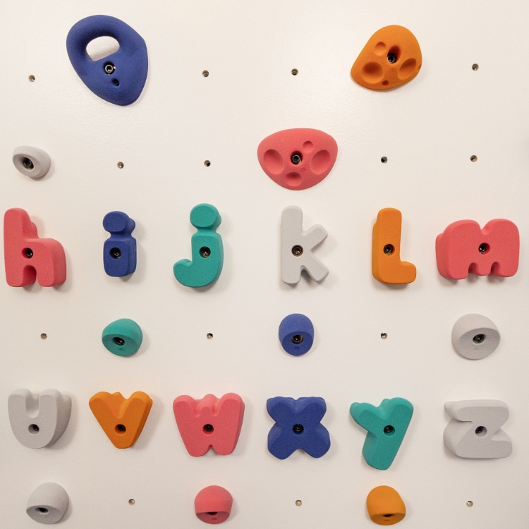 Picture of MEDIUM Sized Letter Shaped Alphabet ABC Climbing Holds (BOLT-ON)