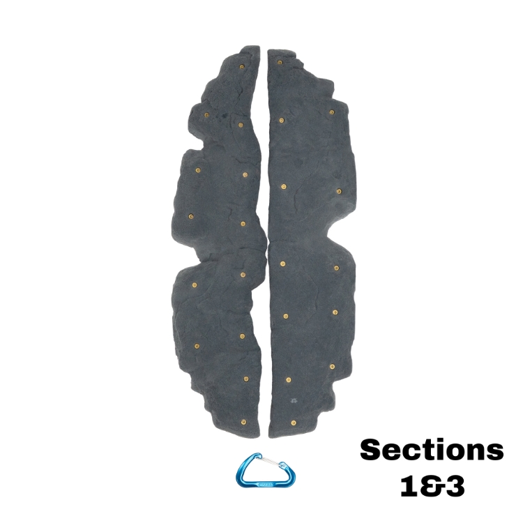 Picture of XXL Granite Finger Crack Sections  #3 and #4 (Two Holds)(Zig Zag) Home Wall Friendly Size