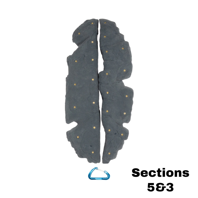 Picture of XXL Granite Finger Crack Sections #5 and #6 (Two Holds) (Flaring) Home Wall Friendly Size