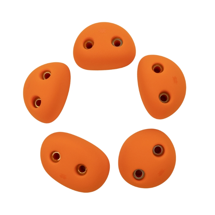 Picture of DOD: 5 Pack 2-Bolt Foothold Playground Climbing Holds Contractor Grade - Orange