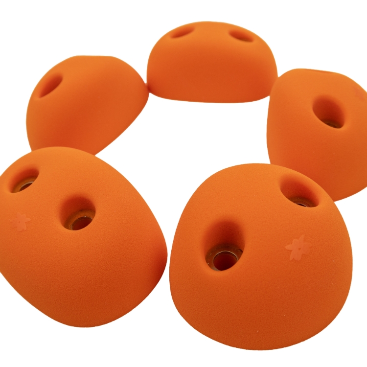 Picture of DOD: 5 Pack 2-Bolt Foothold Playground Climbing Holds Contractor Grade - Orange