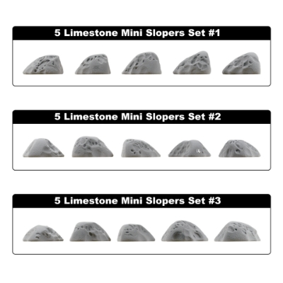 Picture of 5 Limestone Mini Slopers (Sets 1 through 3)