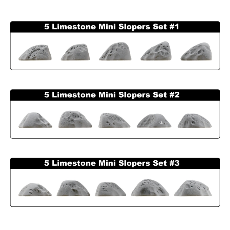 Picture of 5 Limestone Mini Slopers (Sets 1 through 3)