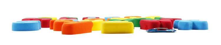 Picture of Medium Sized Letter Shaped Alphabet ABC Climbing Holds (Bolt-On)