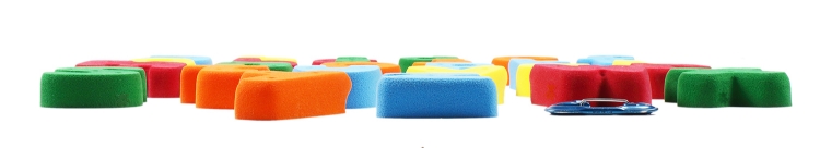 Picture of Medium Sized Letter Shaped Alphabet ABC Climbing Holds (Screw-On)