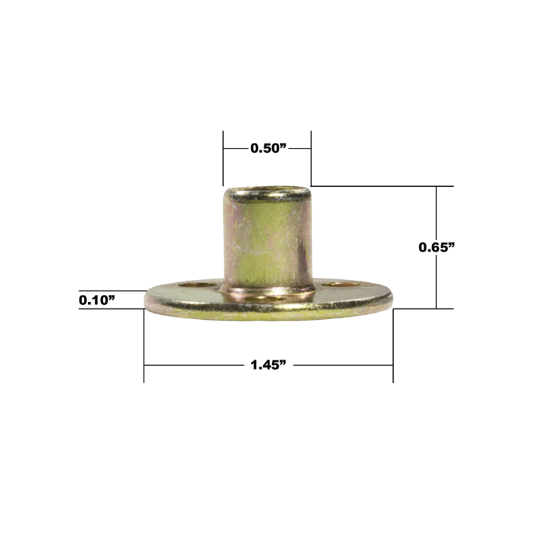 Picture of T-nut INDUSTRIAL Round Base Zinc  (Case Quantity-1000 Count)