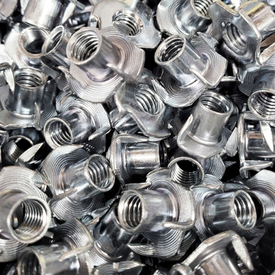 Picture of T-nut (4-Prong Zinc) (1500 pieces)Case Quantity