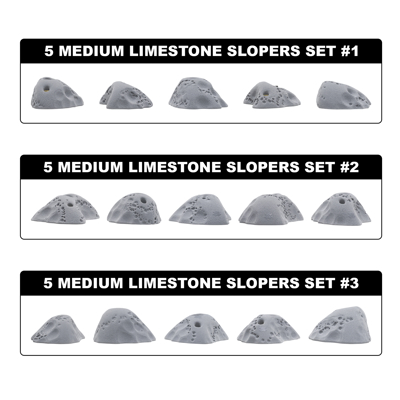 Picture of 5 Medium Limestone Slopers (Sets 1 through 3)