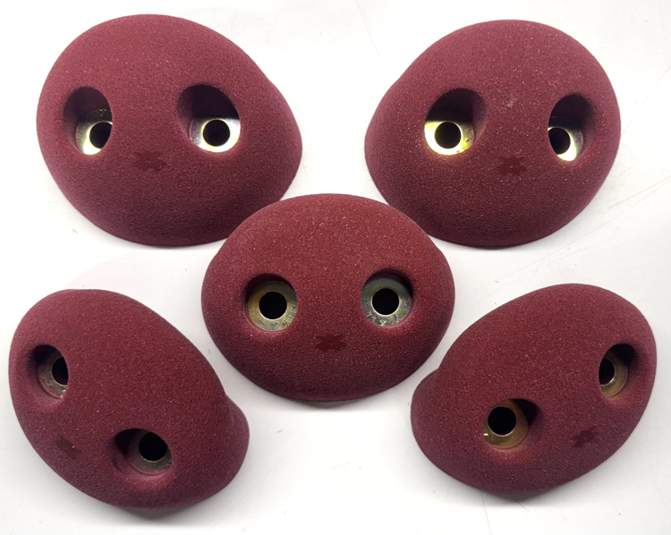 Picture of DOD  2 Bolt Playground Climbing Hold - Simple - 5 Pack  EARTH TONE RED