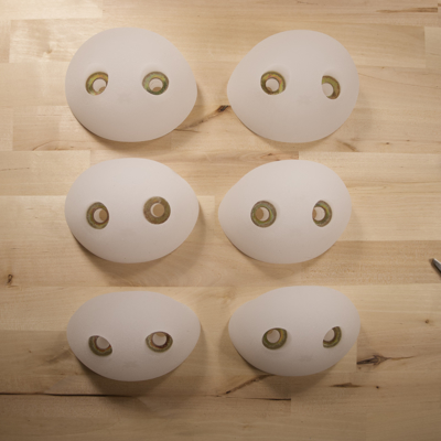 Picture of DOD  2 Bolt Playground Climbing Hold - Simple - 6 Pack -  Water Clear