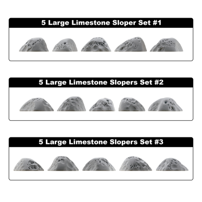 Picture of 5 Large Limestone Slopers (Sets 1 through 3)